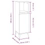 Set Mobili da Bagno 3 pz Nero in Legno Multistrato