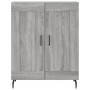 Credenza Grigio Sonoma 69,5x34x180 cm in Legno Multistrato