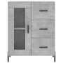 Credenza Grigio Cemento 69,5x34x180 cm in Legno Multistrato