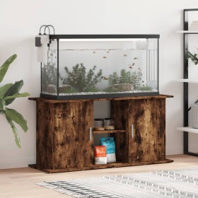 Supporto Acquario 121x41x58 cm in Legno Multistrato Rovere Fumo