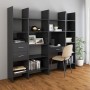 Libreria Grigia 60x35x180 cm in Legno Multistrato