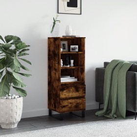 Credenza Rovere Fumo 40x36x110 cm in Legno Multistrato