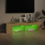 Mobile Porta TV con Luci LED Rovere Sonoma 135x39x30 cm