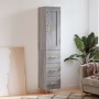 Credenza Grigio Sonoma 34,5x34x180 cm in Legno Multistrato