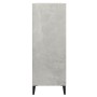 Credenza Grigio Cemento 69,5x32,5x90 cm in Legno Multistrato