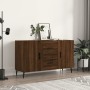 Credenza Rovere Marrone 100x36x60 cm in Legno Multistrato