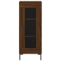 Credenza Rovere Marrone 34,5x34x180 cm in Legno Multistrato