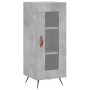 Credenza Grigio Cemento 34,5x34x180 cm in Legno Multistrato