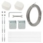 Paravento Balcone Antracite e Bianco 140x240 cm Tessuto Oxford
