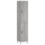 Credenza Grigio Sonoma 34,5x34x180 cm in Legno Multistrato