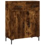 Credenza Rovere Fumo 69,5x34x180 cm in Legno Multistrato