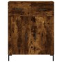 Credenza Rovere Fumo 69,5x34x180 cm in Legno Multistrato