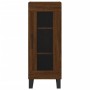 Credenza Rovere Marrone 34,5x34x180 cm in Legno Multistrato