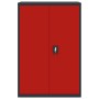 Armadio Classificatore Antracite e Rosso 90x40x140cm in Acciaio