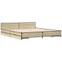 Giroletto Cassetti Rovere Sonoma 200x200 cm Legno Multistrato