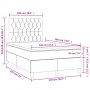 Letto a Molle con Materasso e LED Crema 120x190 cm in Tessuto