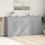 Credenze 2 pz Grigio Sonoma 79x38x80 cm in Legno Multistrato