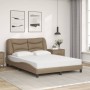 Letto con Materasso Cappuccino 120x200cm Similpelle