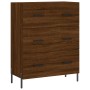 Credenza Rovere Marrone 69,5x34x180 cm in Legno Multistrato