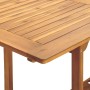 Set Pranzo da Giardino 7 pz Beige Polyrattan e Legno Massello