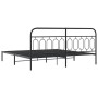 Giroletto con Testiera in Metallo Nero 200x200 cm