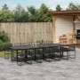 Set da Pranzo da Giardino 13pz Nero in Polyrattan