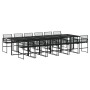 Set da Pranzo da Giardino 13pz Nero in Polyrattan