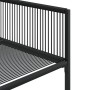 Set da Pranzo da Giardino 13pz Nero in Polyrattan