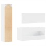 Set Mobili da Bagno 3 pz Bianco in Legno Multistrato