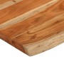 Piano Tavolo 90x60x3,8 cm Rettangolare Legno Acacia Bordi Vivi