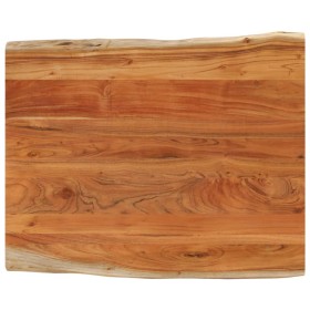 Piano Tavolo 110x80x3,8 cm Rettangolare Legno Acacia Bordi Vivi