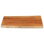 Piano Tavolo 110x80x3,8 cm Rettangolare Legno Acacia Bordi Vivi