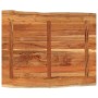 Piano Tavolo 110x80x3,8 cm Rettangolare Legno Acacia Bordi Vivi