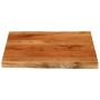 Piano Tavolo 40x40x3,8 cm Quadrata Massello Acacia Bordi Vivi