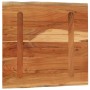 Piano Tavolo 40x40x3,8 cm Quadrata Massello Acacia Bordi Vivi