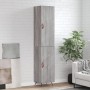 Credenza Grigio Sonoma 34,5x34x180 cm in Legno Multistrato