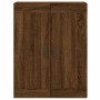 Armadietti a Parete 2 pz Rovere Marrone in Legno Multistrato