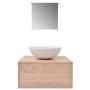 Set Mobili da Bagno 4 pz con Lavabo e Rubinetto Beige