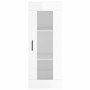 Credenza 34,5x34x180 cm in Legno Multistrato Bianco Lucido