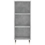 Credenza Grigio Cemento 34,5x34x180 cm in Legno Multistrato