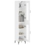 Credenza 34,5x34x180 cm in Legno Multistrato Bianco Lucido