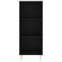 Credenza Nera 34,5x34x180 cm in Legno Multistrato