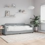 Divano Letto con Materasso Grigio Chiaro 90x190 cm in Tessuto