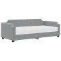 Divano Letto con Materasso Grigio Chiaro 90x190 cm in Tessuto