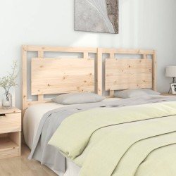 Testiera per Letto 185,5x4x100 cm in Legno Massello di Pino