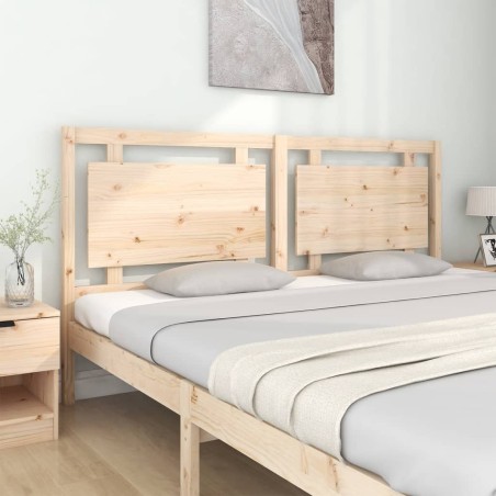 Testiera per Letto 185,5x4x100 cm in Legno Massello di Pino