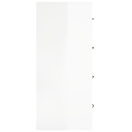 Credenza con 4 Cassetti 60x30,5x71 cm Bianco lucido