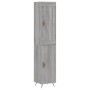 Credenza Grigio Sonoma 34,5x34x180 cm in Legno Multistrato