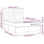 Letto a Molle con Materasso e LED Tortora 140x200 cm in Tessuto