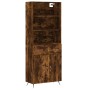 Credenza Rovere Fumo 69,5x34x180 cm in Legno Multistrato